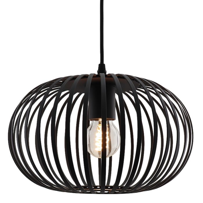 Lampada a sospensione nera industriale, Lieve