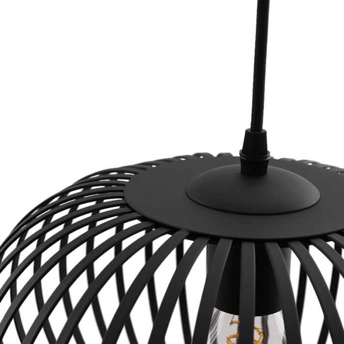 Lampada a sospensione nera industriale, Lieve