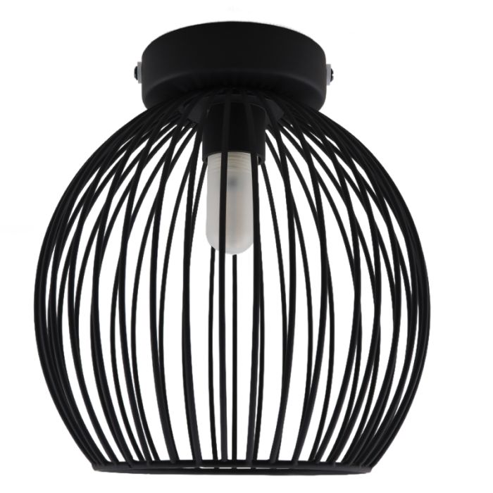 Lampada da soffitto da bagno nera industriale, Wiro, IP44