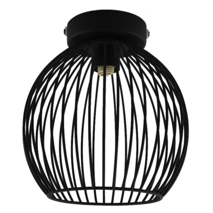 Lampada da soffitto da bagno nera industriale, Wiro, IP44