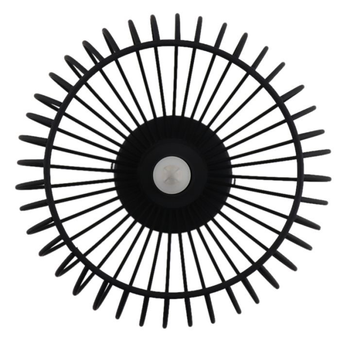 Lampada da soffitto da bagno nera industriale, Wiro, IP44