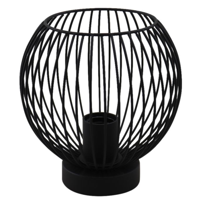 Lampada da tavolo nera industriale, Wiro, con interruttore