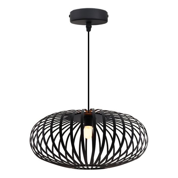 Lampada a sospensione da bagno nera industriale, Lieve, IP44