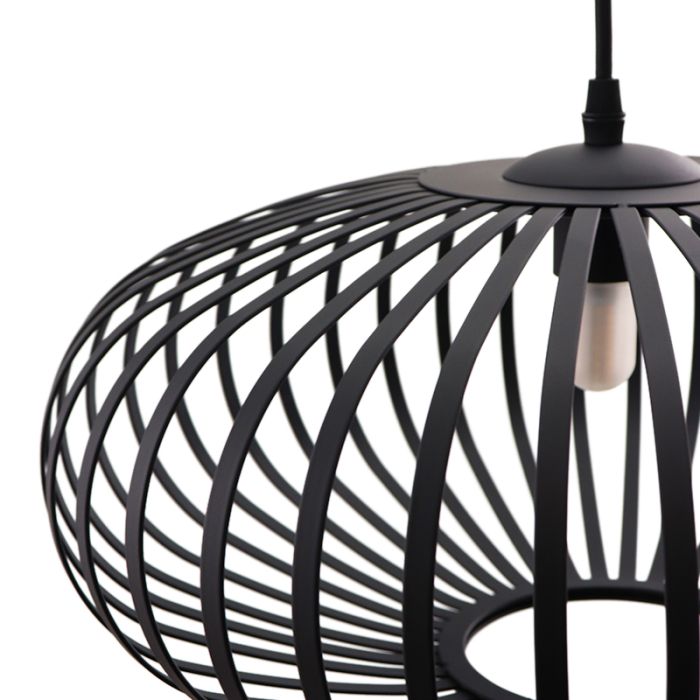 Lampada a sospensione da bagno nera industriale, Lieve, IP44