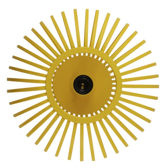 Plafoniera gialla industriale, Lieve