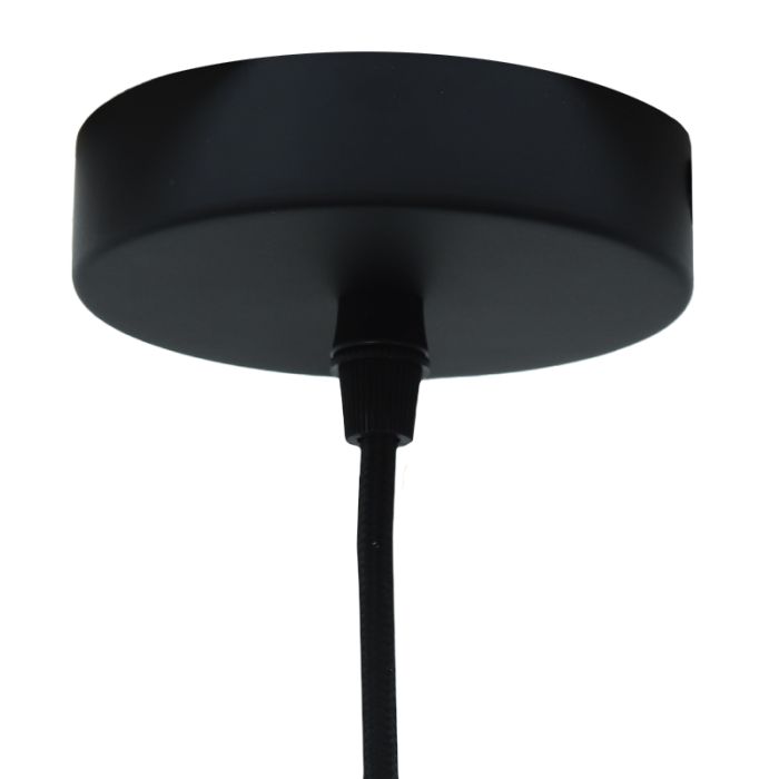 Lampada a sospensione in rattan grigia, Roza