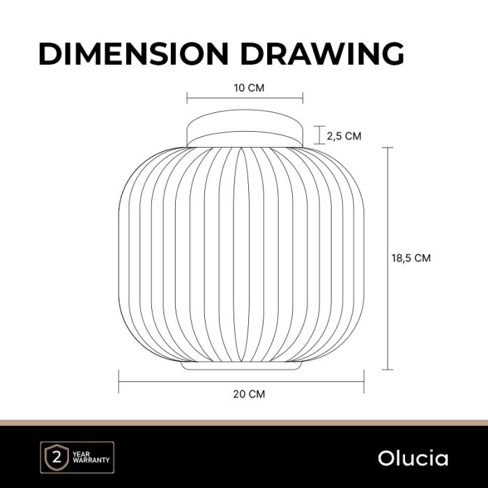 Lampada da soffitto trasparente design, Charlois