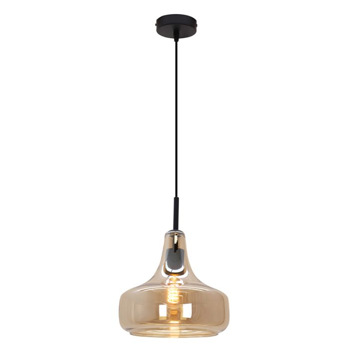 Lampada a sospensione ambrata moderna, Yael