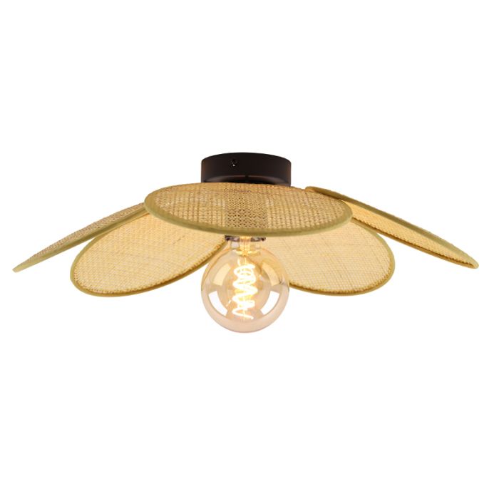 Lampada da soffitto in rattan marrone, Rowen