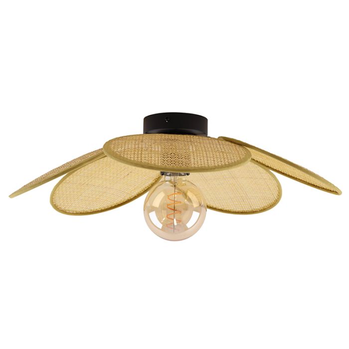 Lampada da soffitto in rattan marrone, Rowen
