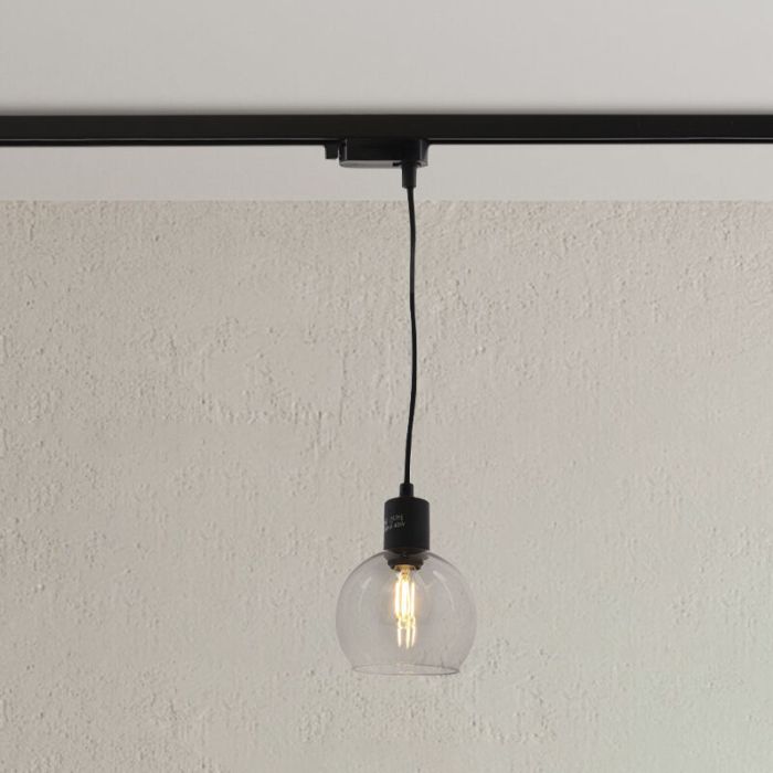 Binario faretto monofasico grigio design, Giada