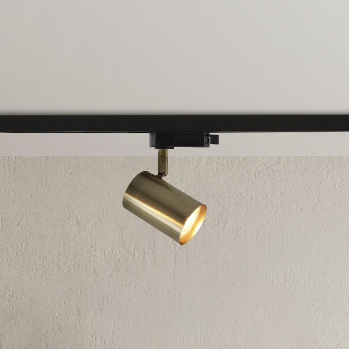 Binario faretto monofasico di bronzo moderno, Elena