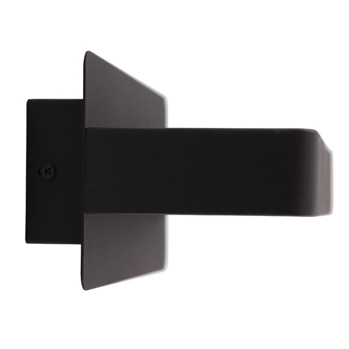 Applique da parete nera moderna, Gregor, 10W, 3000K LED, con interruttore