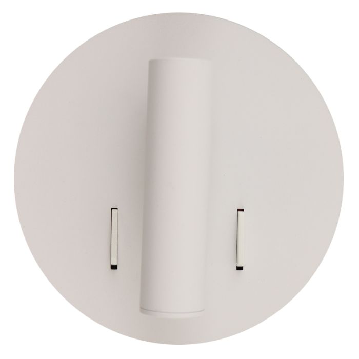 Applique da parete bianca moderna, Alec, 9W, 3000K LED, con interruttore