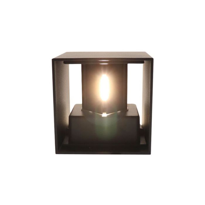 Lampada da parete up down nera moderna, Dion, 6W, dim to warm LED, IP65