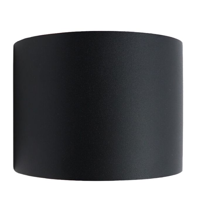 Lampada da parete up down nera moderna, Dion, 6W, 3000K LED, IP65