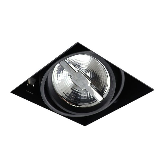 Faretto da incasso senza cornice nero moderno, Joost