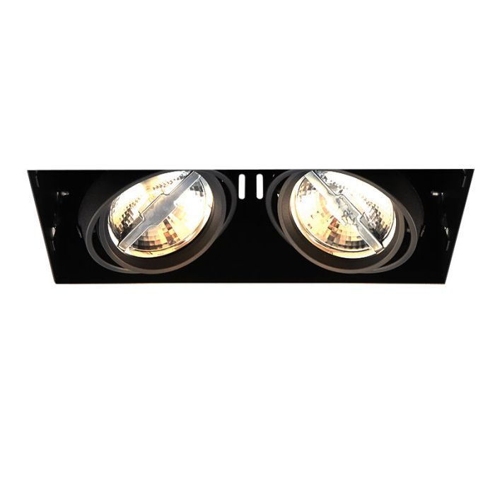 Faretto da incasso senza cornice nero moderno, Joost