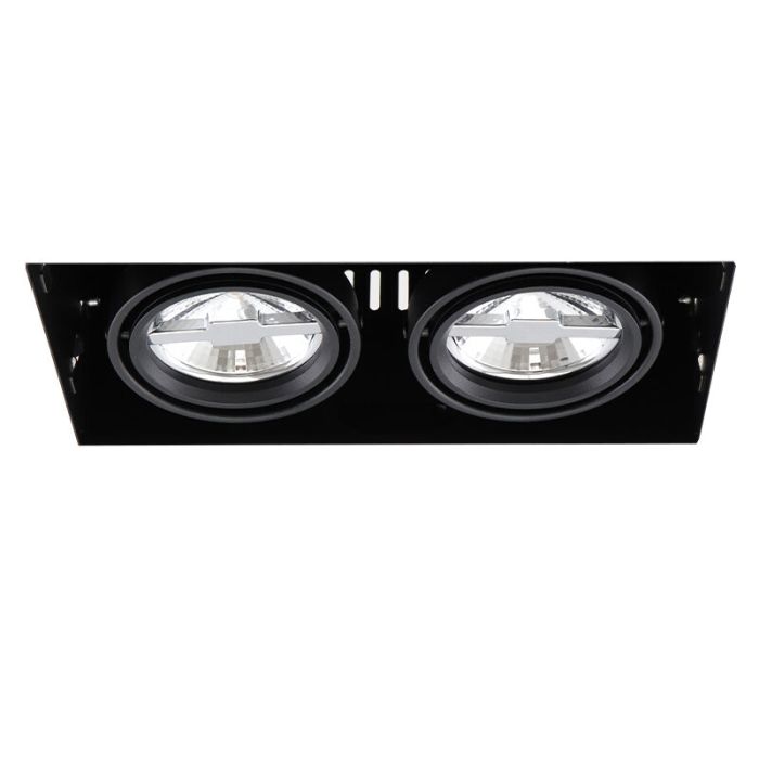 Faretto da incasso senza cornice nero moderno, Joost