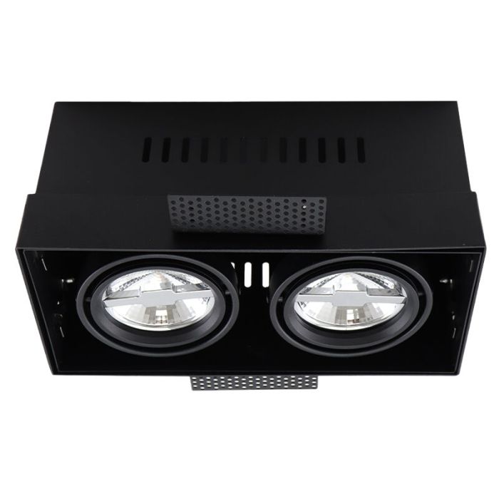 Faretto da incasso senza cornice nero moderno, Joost