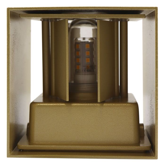 Lampada da parete up down in ottone moderna, Dion, IP65