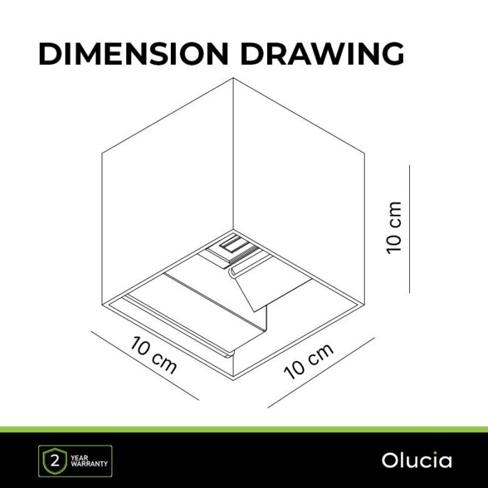 Lampada da parete up down in ottone moderna, Dion, IP65