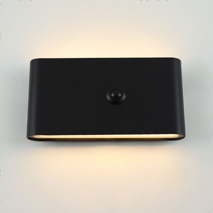 Applique ricaricabile nera moderna, Rodigo, 1W, 3000K LED, IP44