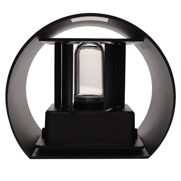 Lampada da parete up down nera moderna, Dion, IP65