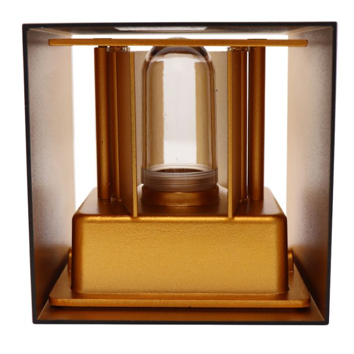 Lampada da parete up down nera moderna, Dion, IP65