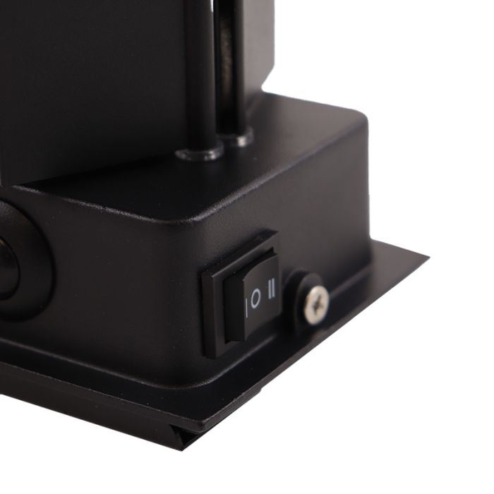 Applique ricaricabile nera moderna, Dion, 1W, 2700K LED, IP44
