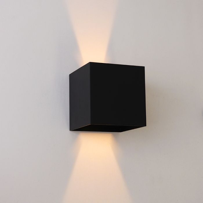 Applique ricaricabile nera moderna, Dion, 1W, 2700K LED, IP44