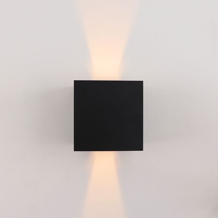 Applique ricaricabile nera moderna, Dion, 1W, 2700K LED, IP44