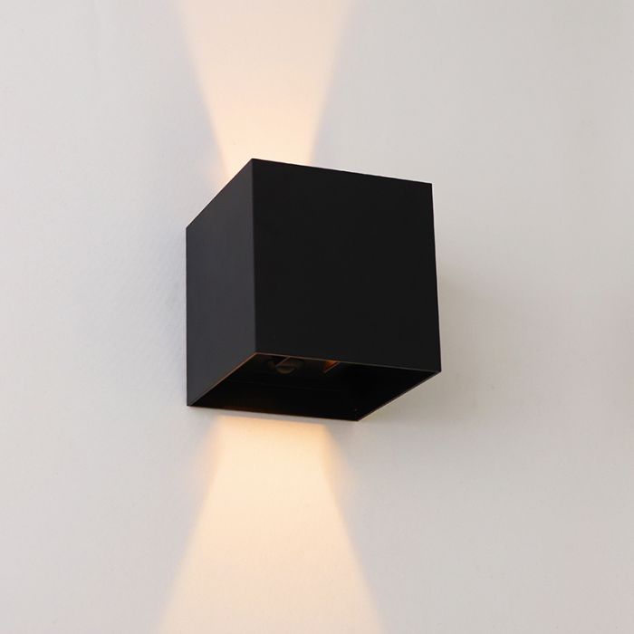 Applique ricaricabile nera moderna, Dion, 1W, 2700K LED, IP44