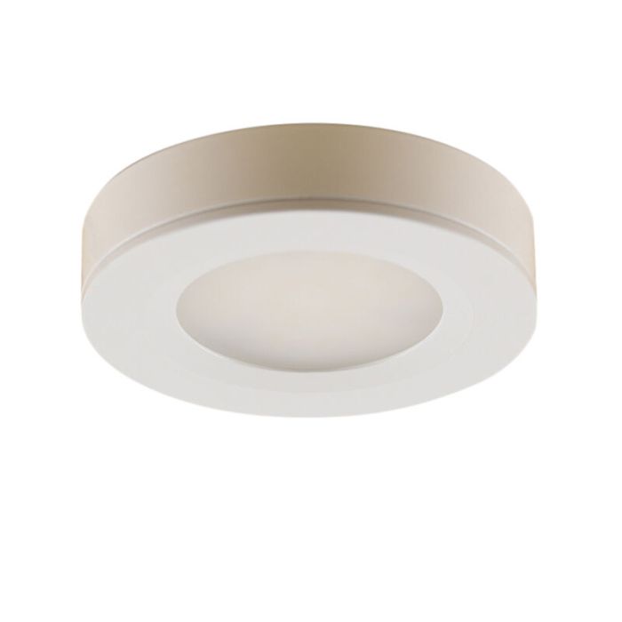 Lampada rotonda per mobile da cucina, bianco, con set di connessione e telecomando
