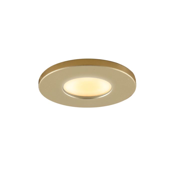 4 faretti da incasso in ottone per veranda Dico, IP65, con set di connessione e telecomando