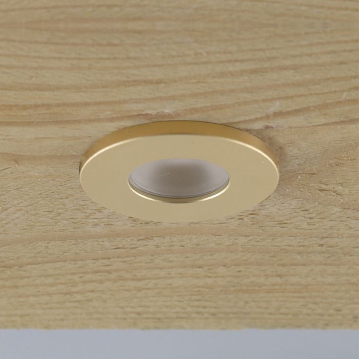 4 faretti da incasso in ottone per veranda Dico, IP65, con set di connessione e telecomando