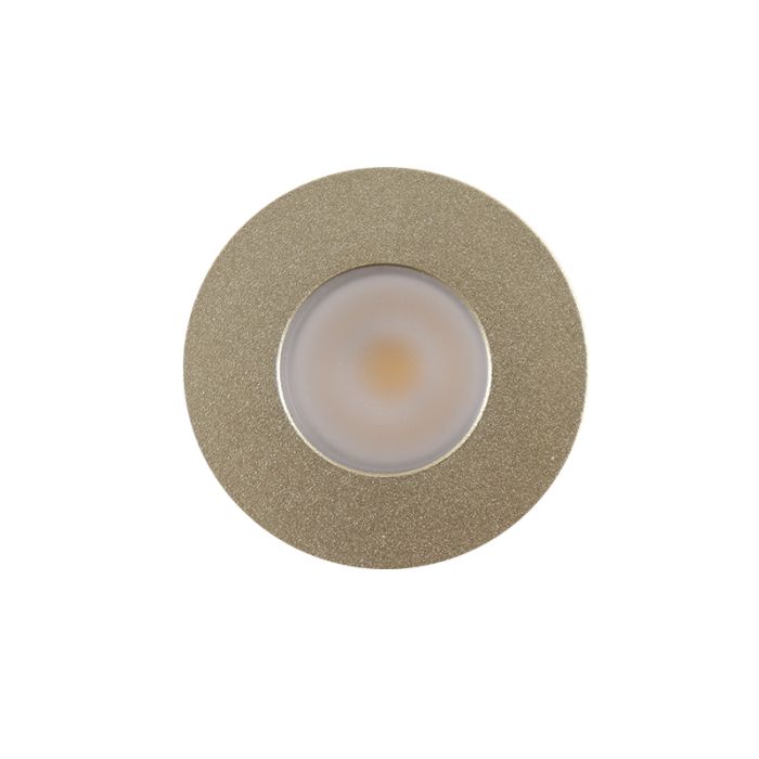 4 faretti da incasso in ottone per veranda Dico, IP65, con set di connessione e telecomando