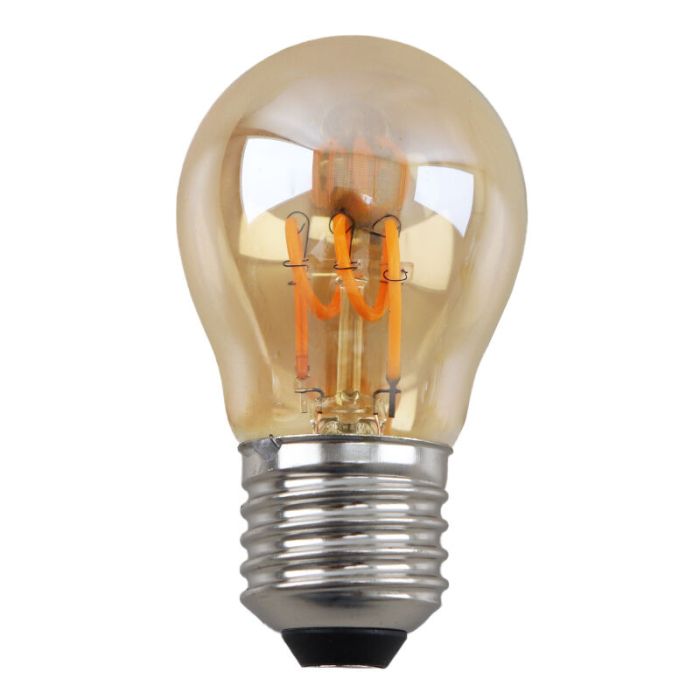 Olucia lampadina a filamento LED E27 regolabile Tuelo, ambra, 4W, 2200K