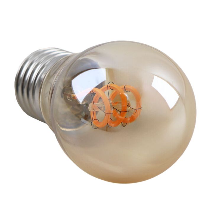 Olucia lampadina a filamento LED E27 regolabile Tuelo, ambra, 4W, 2200K