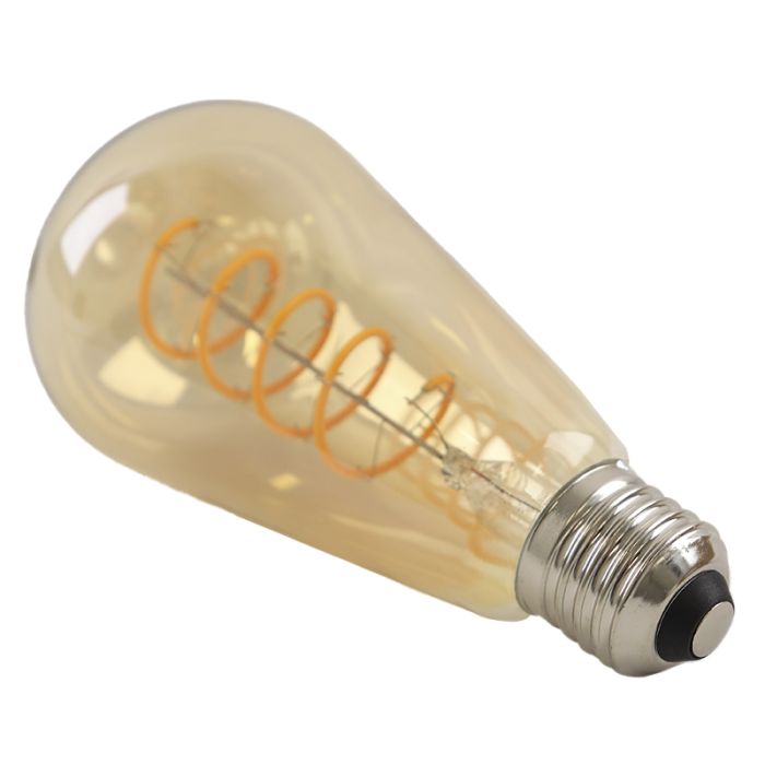 Olucia lampadina Edison LED E27 regolabile Tuelo, ambra, 4W, 2200K