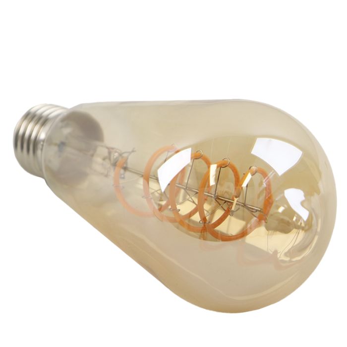 Olucia lampadina Edison LED E27 regolabile Tuelo, ambra, 4W, 2200K