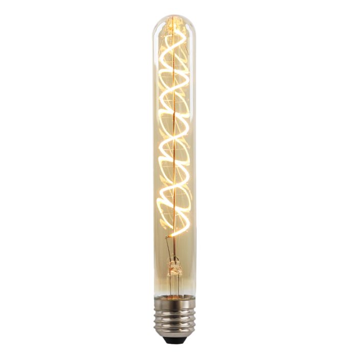 Olucia lampadina tubolare LED E27 regolabile Damien, ambra, 4W, 2200K
