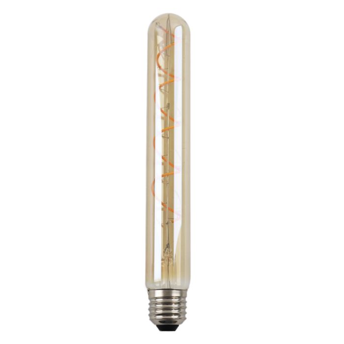 Olucia lampadina tubolare LED E27 regolabile Damien, ambra, 4W, 2200K