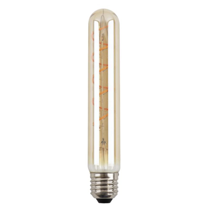 Olucia lampadina tubolare LED E27 regolabile Damien, ambra, 4W, 2200K
