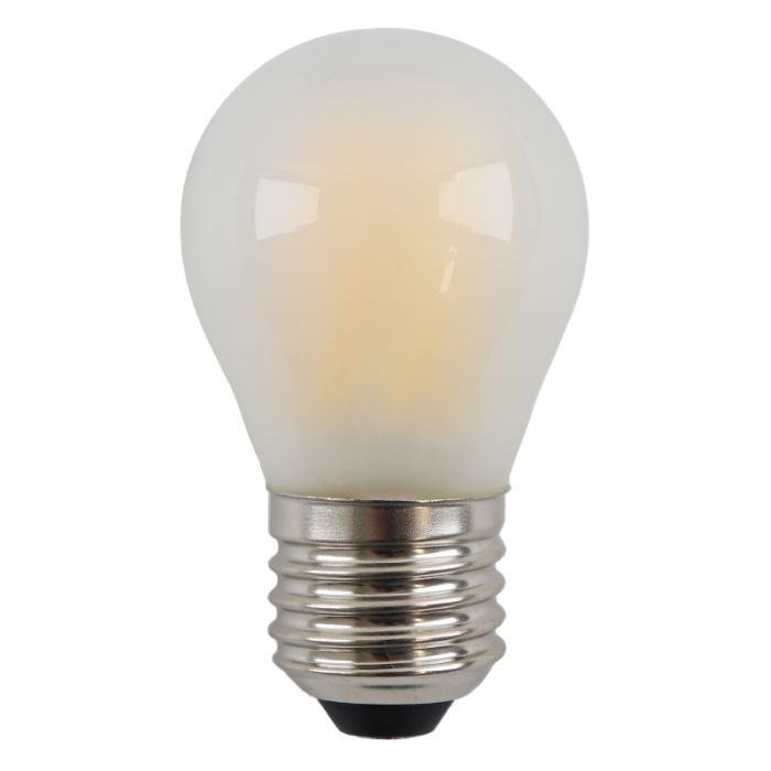 Olucia lampadina a filamento LED E27 regolabile Carel, P45, 5W, 2700K