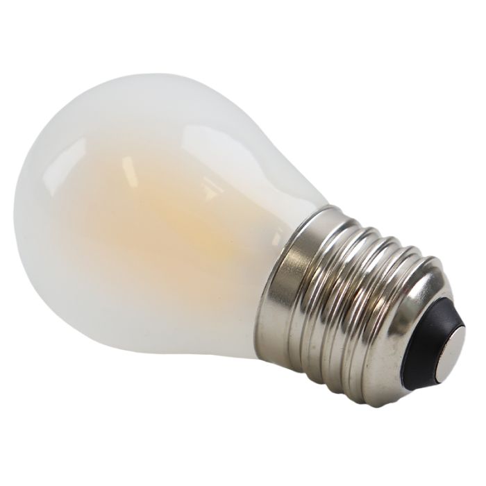 Olucia lampadina a filamento LED E27 regolabile Carel, P45, 5W, 2700K