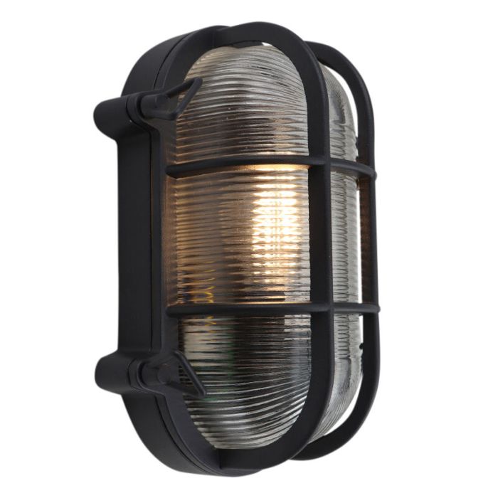 Lampada da esterno nera industriale, Luce, IP44