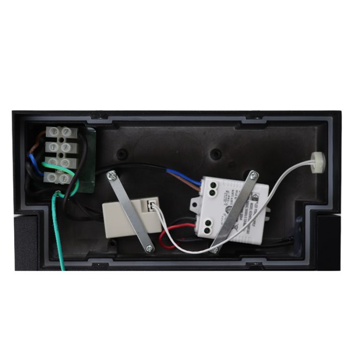 Applique da esterno con sensore crepuscolare nera moderna, Alet, 12,5W, 3000K LED, IP54