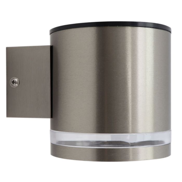 Applique da esterno solare cromata moderna, Tommy, 1W, 2700K LED, IP54