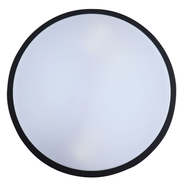 Plafoniera da esterno con sensore di movimento nera in plastica, James, IP44